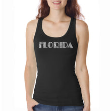 Load image into Gallery viewer, POPULAR CITIES IN FLORIDA  - Women&#39;s Word Art Tank Top