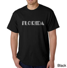 Load image into Gallery viewer, POPULAR CITIES IN FLORIDA - Men&#39;s Word Art T-Shirt