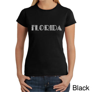 POPULAR CITIES IN FLORIDA - Women's Word Art T-Shirt