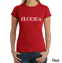 Load image into Gallery viewer, POPULAR CITIES IN FLORIDA - Women&#39;s Word Art T-Shirt