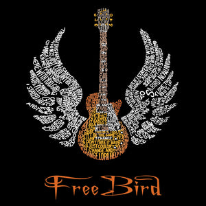 LYRICS TO FREE BIRD - Men's Word Art Hooded Sweatshirt