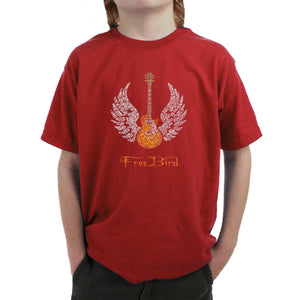 LYRICS TO FREE BIRD - Boy's Word Art T-Shirt