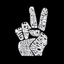 Load image into Gallery viewer, PEACE FINGERS - Girl&#39;s Word Art T-Shirt