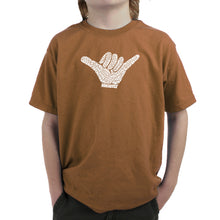 Load image into Gallery viewer, TOP WORLDWIDE SURFING SPOTS - Boy&#39;s Word Art T-Shirt