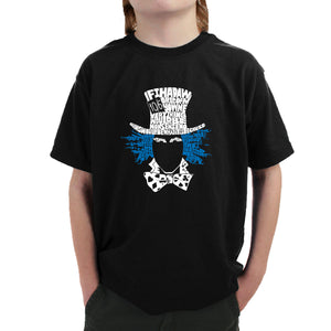 The Mad Hatter - Boy's Word Art T-Shirt
