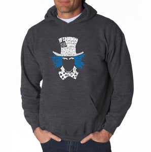 The Mad Hatter - Men's Word Art Hooded Sweatshirt