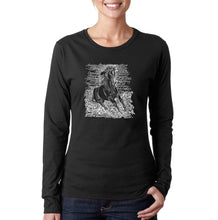 Load image into Gallery viewer, POPULAR HORSE BREEDS - Women&#39;s Word Art Long Sleeve T-Shirt