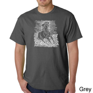 POPULAR HORSE BREEDS - Men's Word Art T-Shirt