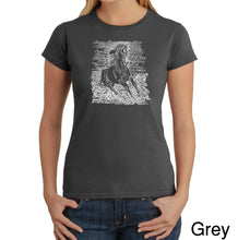 Load image into Gallery viewer, POPULAR HORSE BREEDS - Women&#39;s Word Art T-Shirt
