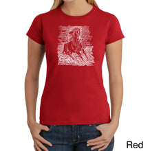 Load image into Gallery viewer, POPULAR HORSE BREEDS - Women&#39;s Word Art T-Shirt