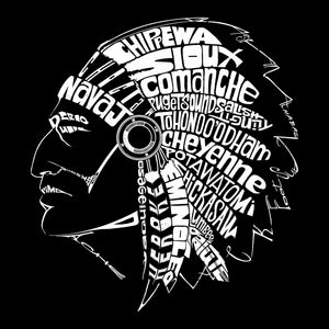 POPULAR NATIVE AMERICAN INDIAN TRIBES - Men's Word Art Crewneck Sweatshirt