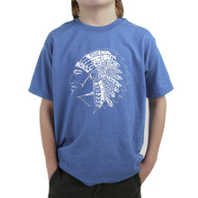 Load image into Gallery viewer, POPULAR NATIVE AMERICAN INDIAN TRIBES - Boy&#39;s Word Art T-Shirt