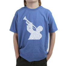 Load image into Gallery viewer, ALL TIME JAZZ SONGS - Boy&#39;s Word Art T-Shirt