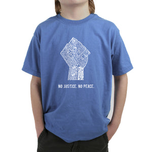 No Justice, No Peace - Boy's Word Art T-Shirt