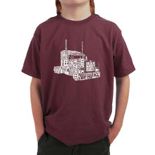 Load image into Gallery viewer, KEEP ON TRUCKIN&#39; - Boy&#39;s Word Art T-Shirt
