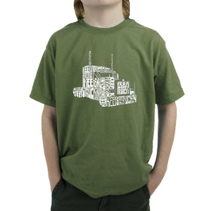 KEEP ON TRUCKIN' - Boy's Word Art T-Shirt