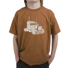 Load image into Gallery viewer, KEEP ON TRUCKIN&#39; - Boy&#39;s Word Art T-Shirt