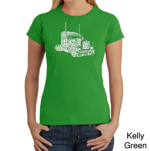 KEEP ON TRUCKIN' - Women's Word Art T-Shirt