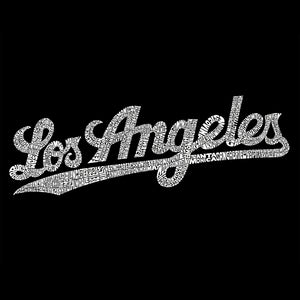 LA Pop Art Women's Dolman Word Art Shirt - LOS ANGELES NEIGHBORHOODS