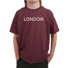 Load image into Gallery viewer, LONDON NEIGHBORHOODS - Boy&#39;s Word Art T-Shirt