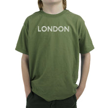 Load image into Gallery viewer, LONDON NEIGHBORHOODS - Boy&#39;s Word Art T-Shirt