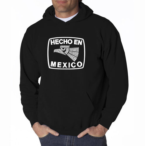 HECHO EN MEXICO - Men's Word Art Hooded Sweatshirt