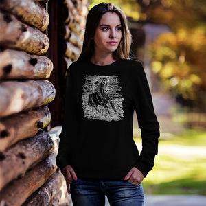 POPULAR HORSE BREEDS - Women's Word Art Crewneck Sweatshirt