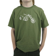 Load image into Gallery viewer, MOTORCYCLE - Boy&#39;s Word Art T-Shirt