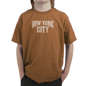 NYC NEIGHBORHOODS - Boy's Word Art T-Shirt