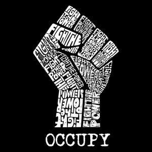 OCCUPY FIGHT THE POWER - Women's Word Art V-Neck T-Shirt