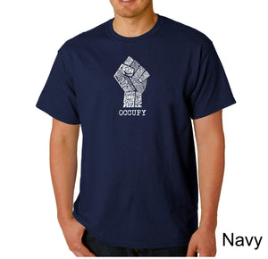 OCCUPY FIGHT THE POWER - Men's Word Art T-Shirt