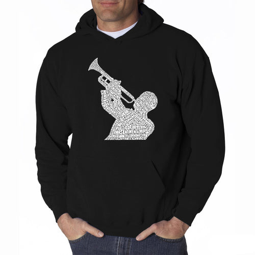 ALL TIME JAZZ SONGS - Men's Word Art Hooded Sweatshirt