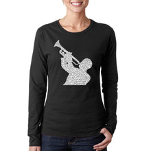 Load image into Gallery viewer, ALL TIME JAZZ SONGS - Women&#39;s Word Art Long Sleeve T-Shirt