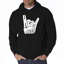 Load image into Gallery viewer, Heavy Metal - Men&#39;s Word Art Hooded Sweatshirt