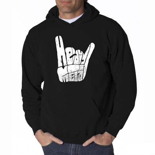Heavy Metal - Men's Word Art Hooded Sweatshirt