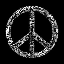 Load image into Gallery viewer, THE WORD PEACE IN 77 LANGUAGES - Men&#39;s Tall Word Art T-Shirt