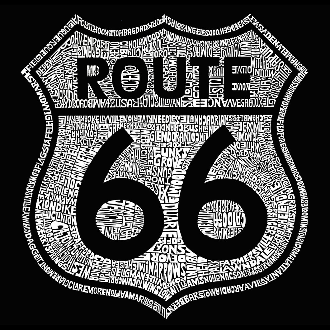 CITIES ALONG THE LEGENDARY ROUTE 66 - Drawstring Backpack