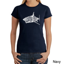 Load image into Gallery viewer, SPECIES OF SHARK - Women&#39;s Word Art T-Shirt