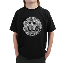 Load image into Gallery viewer, SMILE IN DIFFERENT LANGUAGES - Boy&#39;s Word Art T-Shirt