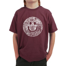 Load image into Gallery viewer, SMILE IN DIFFERENT LANGUAGES - Boy&#39;s Word Art T-Shirt