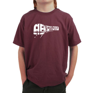 NY SUBWAY - Boy's Word Art T-Shirt