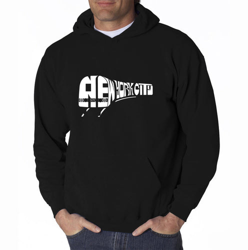 NY SUBWAY - Men's Word Art Hooded Sweatshirt