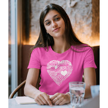 Load image into Gallery viewer, LOVE IN 44 DIFFERENT LANGUAGES - Women&#39;s Word Art T-Shirt