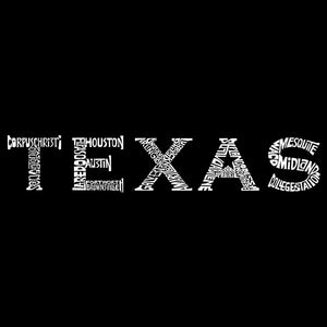 THE GREAT CITIES OF TEXAS - Boy's Word Art T-Shirt