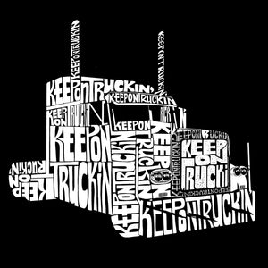 KEEP ON TRUCKIN' - Men's Word Art Crewneck Sweatshirt