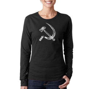 SOVIET HAMMER AND SICKLE - Women's Word Art Long Sleeve T-Shirt