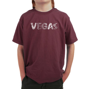 VEGAS - Boy's Word Art T-Shirt
