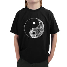 Load image into Gallery viewer, YIN YANG - Boy&#39;s Word Art T-Shirt