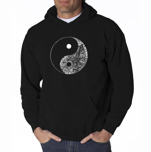YIN YANG - Men's Word Art Hooded Sweatshirt