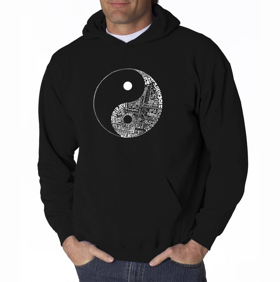 YIN YANG - Men's Word Art Hooded Sweatshirt